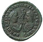 P4 Bust   Licinius and Licinius II   image photographed by Doug Smith in Tory Failmezger's Roman Bronze Coins