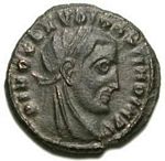 F1 Bust  Constantius Chlorus    head veiled and laureate