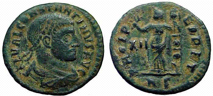 PACI PERPET fractional issued by Constantine the Great   image from Dirty Old Coins website