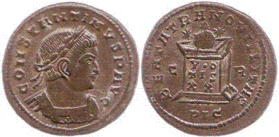 Constantine the Great coin from the Killingholme hoard