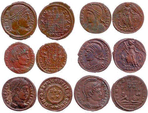 Constantine
            the Great coins from the Monneron hoard