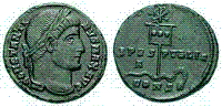 SPES PVBLIC issued by Constantine I    image from CoinArchives.com