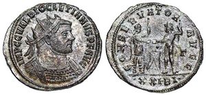Diocletian
CONSERVATOR AVGG Siscia 263 secret coded
