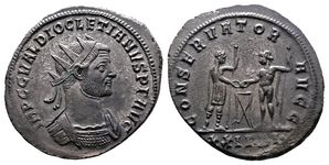 Diocletian
CONSERVATOR AVGG Siscia 263 secret coded