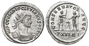 Diocletian
CONSERVATOR AVGG from Siscia 263 secret coded