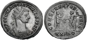 Diocletian CONSERVATOR AVGG from Siscia 263
secret coded
