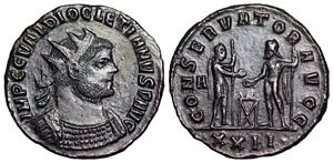 Diocletian
CONSERVATOR AVGG from Siscia secret coded