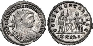 Maximianus
CONSERVATOR AVGG from Siscia secret coded