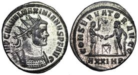 Maximianus
CONSERVATOR AVGG from Siscia secret coded