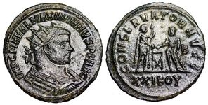 Maximianus
CONSERVATOR AVGG from Siscia 580 secret coded
