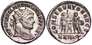 Maximianus
CONSERVATOR AVGG Siscia 580 secret coded