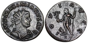 Maximianus IOVI
                      AVGG Lugdunum 384