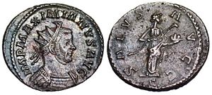 Maximianus SALVS
                      AVGG Lugdunum 422