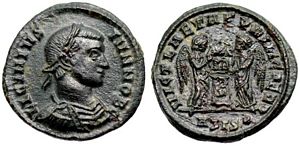 Licinius II VICT LAETAE PRINC PERP Siscia
                        98