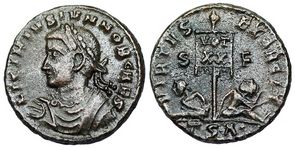 Licinius II
                      VIRTVS EXERCIT Thessalonica 79